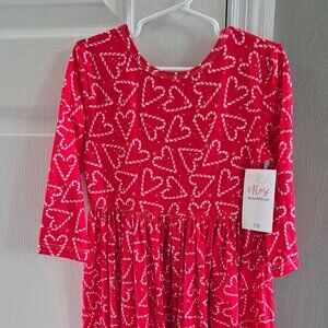 NEW Mila & Rose Love Peace & Joy Christmas Girl's Twirl Dress